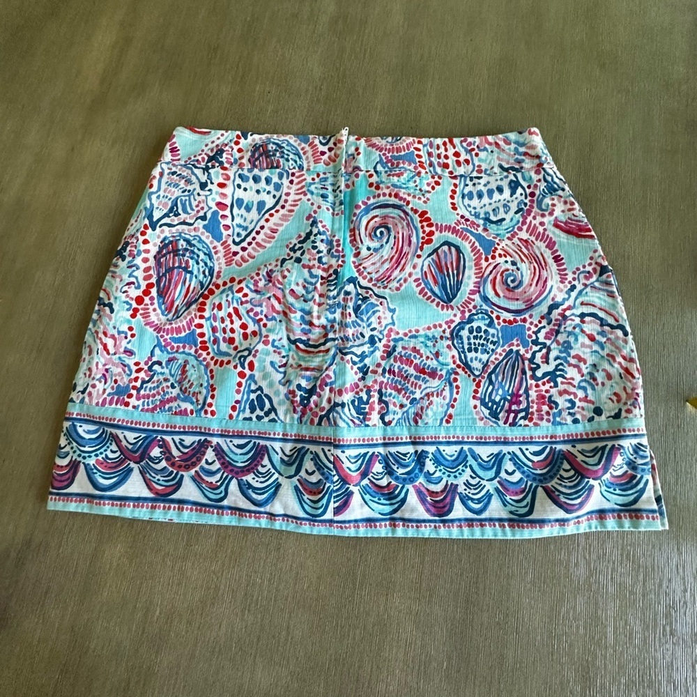 Lilly Pulitzer seashell marigold skort with pockets 10 EUC - Picture 9 of 9